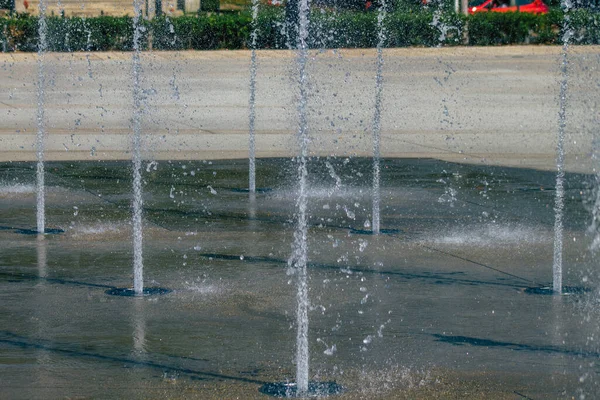 Reims Frankreich September 2020 Blick Auf Einen Brunnen Der Innenstadt — Stockfoto