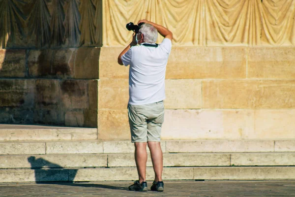 Reims França Setembro 2020 Vista Turistas Não Identificados Visitando Andando — Fotografia de Stock