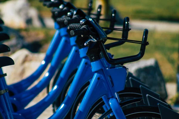 Reims Francia Septiembre 2020 Vista Bicicletas Accesibles Para Alquilar Por — Foto de Stock