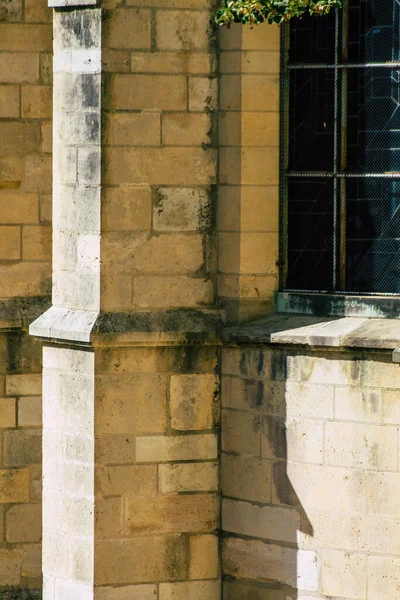 Reims France September 2020 Zicht Buitengevel Van Basiliek Van Saint — Stockfoto