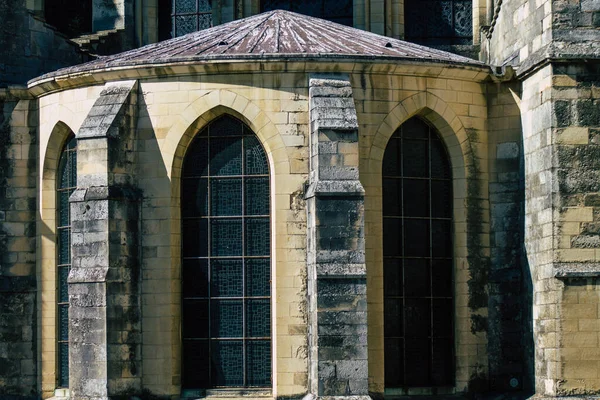 Reims França Setembro 2020 Vista Fachada Exterior Basílica Saint Remi — Fotografia de Stock