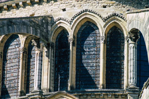 Reims France Septembre 2020 Vue Façade Extérieure Basilique Saint Rémi — Photo