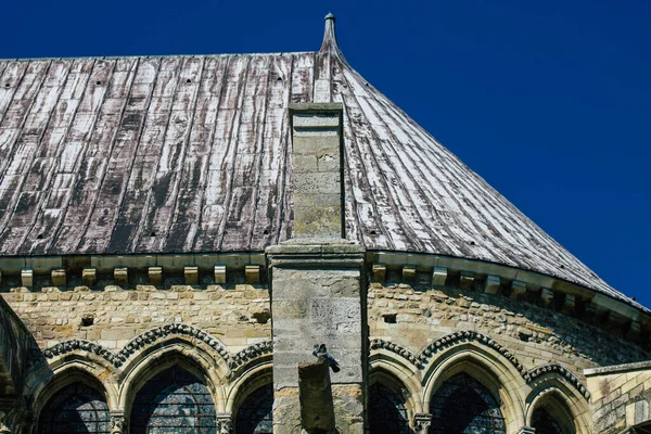 Reims France Septiembre 2020 Vista Fachada Exterior Basílica Saint Remi —  Fotos de Stock