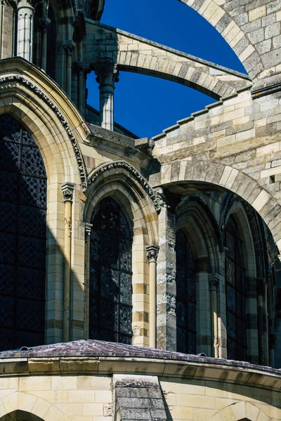 Reims France Septiembre 2020 Vista Fachada Exterior Basílica Saint Remi — Foto de Stock