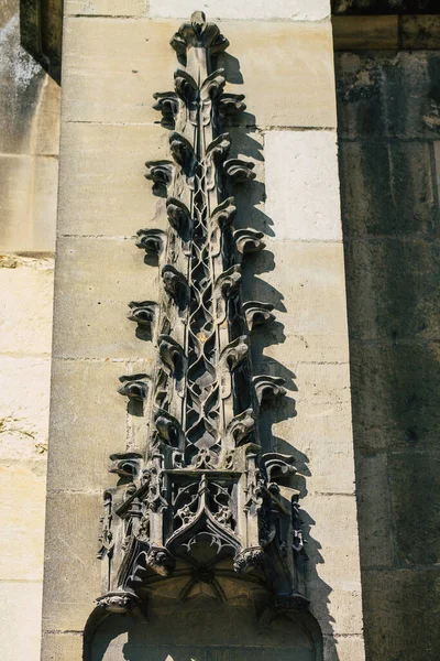 Reims France Września 2020 Widok Zewnętrzną Fasadę Bazyliki Saint Remi — Zdjęcie stockowe