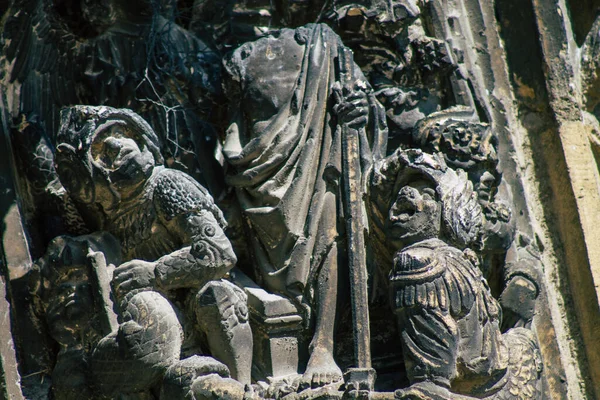 Reims France Septembre 2020 Vue Façade Extérieure Basilique Saint Rémi — Photo