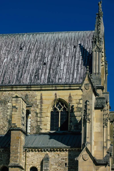 Reims France Вересня 2020 Вид Зовнішнього Фасаду Базиліки Сен Ремі — стокове фото