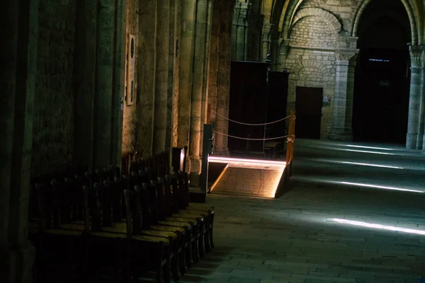 Reims France Вересня 2020 Вид Базиліку Сен Ремі Середньовічна Церква — стокове фото