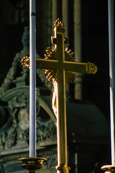 Reims França Setembro 2020 Vista Dentro Basílica Saint Remi Uma — Fotografia de Stock