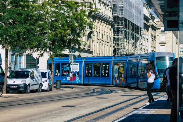 Reims France Septembre 2020 Vue Tramway Électrique Moderne Pour Les — Photo