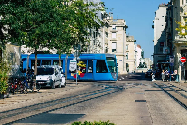 Reims France Septembre 2020 Vue Tramway Électrique Moderne Pour Les — Photo