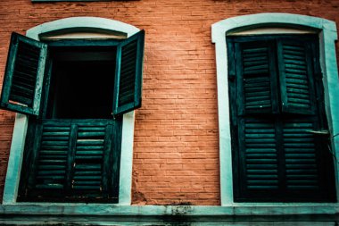 Nepal 'den eski bir evin dış görünüşü