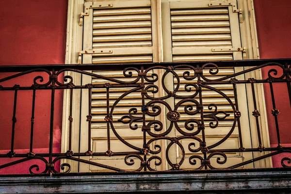 Vista Fachada Una Casa Antigua Grecia — Foto de Stock