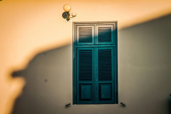 Blick Auf Die Fassade Eines Alten Hauses Griechenland — Stockfoto