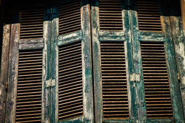 Yunanistan 'da eski bir evin dış görünüşü