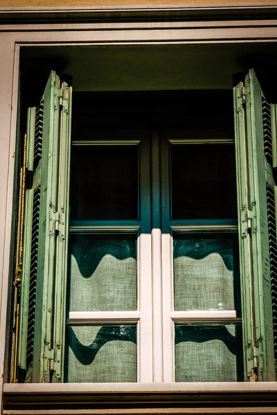 Blick Auf Die Fassade Eines Alten Hauses Griechenland — Stockfoto