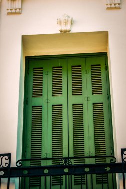 Yunanistan 'da eski bir evin dış görünüşü