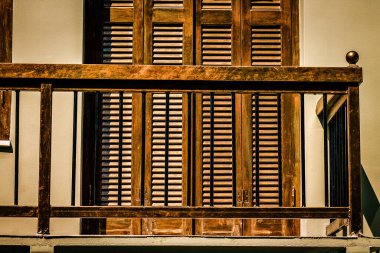 Yunanistan 'da eski bir evin dış görünüşü