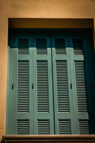 Vista Fachada Una Casa Antigua Grecia —  Fotos de Stock