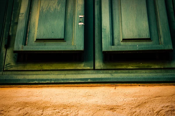 Blick Auf Die Fassade Eines Alten Hauses Griechenland — Stockfoto