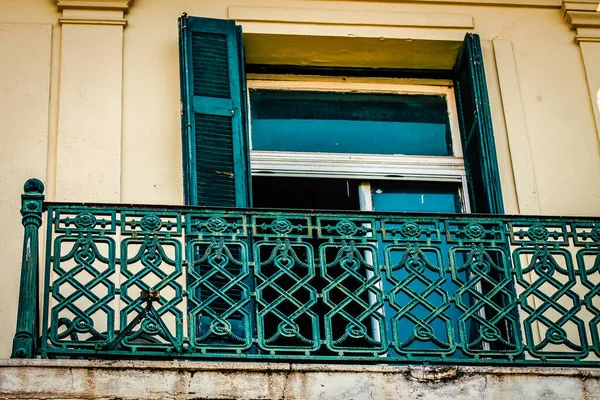 Blick Auf Die Fassade Eines Alten Hauses Griechenland — Stockfoto
