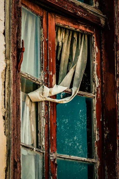 Uitzicht Gevel Van Een Oud Huis Griekenland — Stockfoto