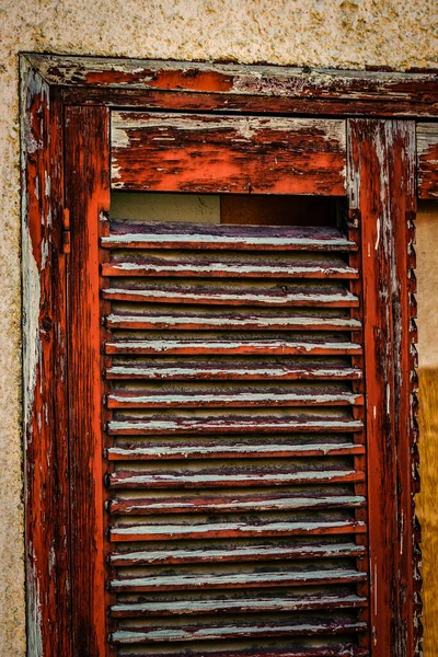 Blick Auf Die Fassade Eines Alten Hauses Griechenland — Stockfoto