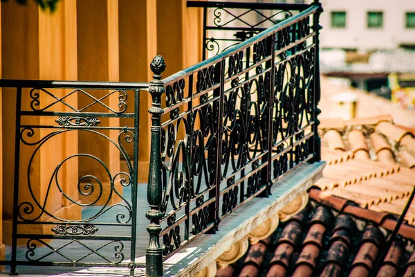 Vista Fachada Uma Antiga Casa Grécia — Fotografia de Stock