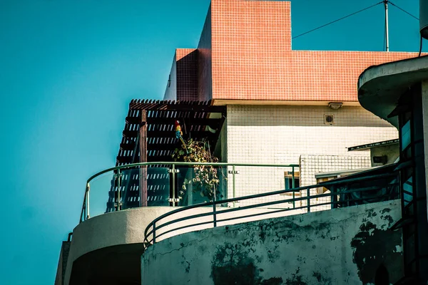 stock image View of the facade of a modern building in the streets of Tel Aviv in Israel