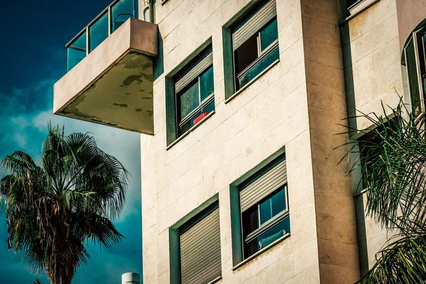 Veduta Della Facciata Edificio Moderno Nelle Strade Tel Aviv Israele — Foto Stock