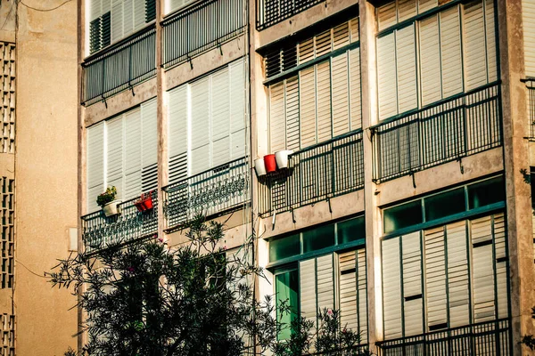 Vue Façade Bâtiment Moderne Dans Les Rues Tel Aviv Israël — Photo