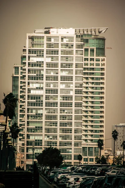 Uitzicht Gevel Van Een Modern Gebouw Straten Van Tel Aviv — Stockfoto