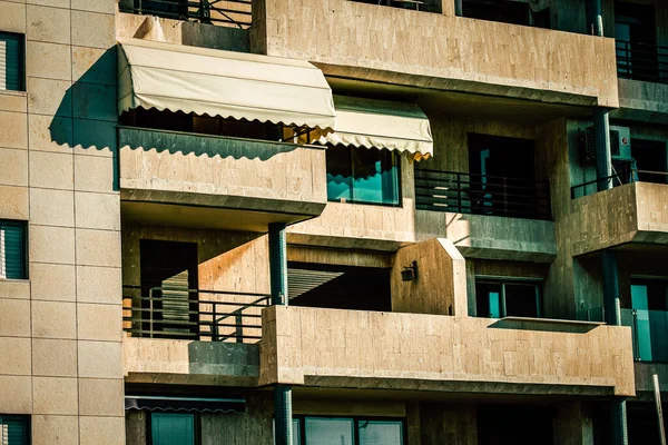 Vue Façade Bâtiment Moderne Dans Les Rues Tel Aviv Israël — Photo