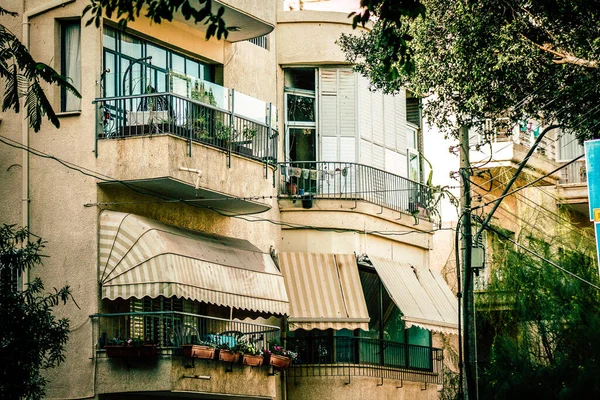 Vista Fachada Edificio Moderno Las Calles Tel Aviv Israel —  Fotos de Stock