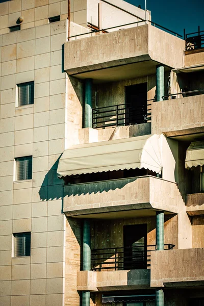 Vue Façade Bâtiment Moderne Dans Les Rues Tel Aviv Israël — Photo