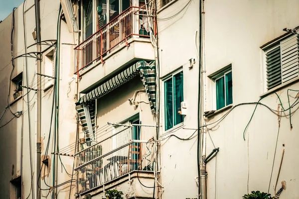 Vista Fachada Edifício Moderno Nas Ruas Tel Aviv Israel — Fotografia de Stock