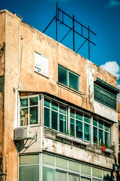 Vista Fachada Edifício Moderno Nas Ruas Tel Aviv Israel — Fotografia de Stock