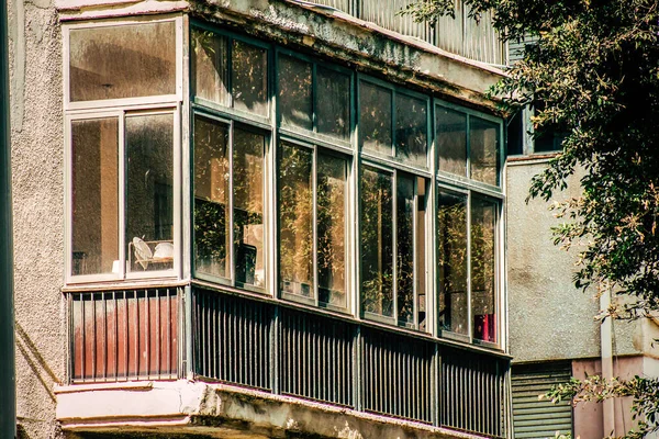 Blick Auf Die Fassade Eines Modernen Gebäudes Den Straßen Von — Stockfoto