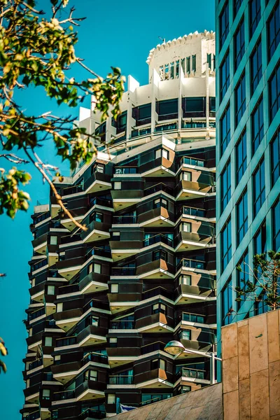 Vista Fachada Edificio Moderno Las Calles Tel Aviv Israel — Foto de Stock