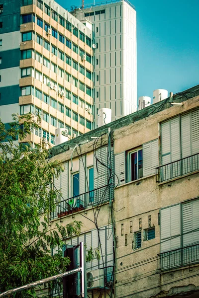 Vista Fachada Edificio Moderno Las Calles Tel Aviv Israel —  Fotos de Stock