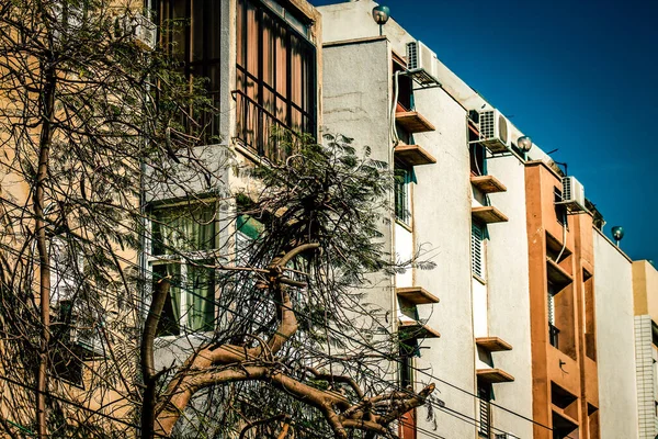 Blick Auf Die Fassade Eines Modernen Gebäudes Den Straßen Von — Stockfoto