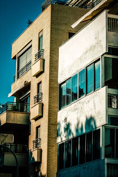 Veduta Della Facciata Edificio Moderno Nelle Strade Tel Aviv Israele — Foto Stock