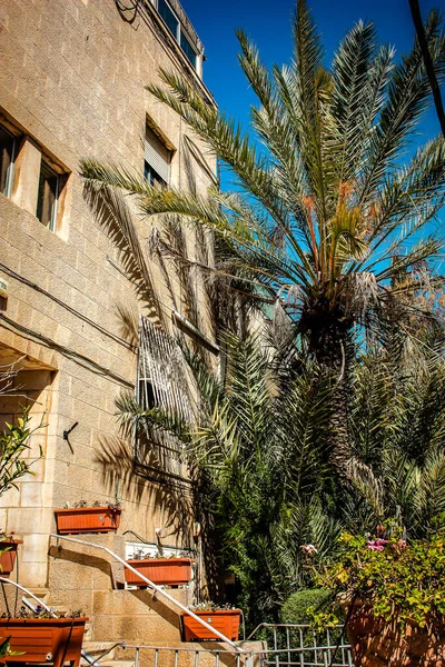 以色列耶路撒冷历史城区一座建筑物的立面景观 — 图库照片