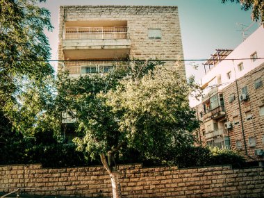 İsrail 'deki Kudüs' ün tarihi bölgesindeki bir binanın dış görünüşü