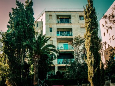 İsrail 'deki Kudüs' ün tarihi bölgesindeki bir binanın dış görünüşü