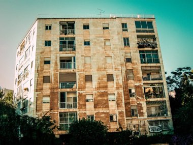 İsrail 'deki Kudüs' ün tarihi bölgesindeki bir binanın dış görünüşü