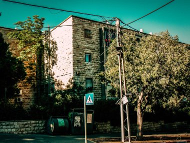 İsrail 'deki Kudüs' ün tarihi bölgesindeki bir binanın dış görünüşü