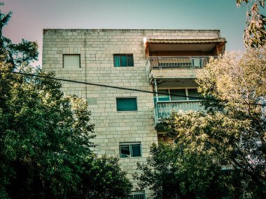 İsrail 'deki Kudüs' ün tarihi bölgesindeki bir binanın dış görünüşü