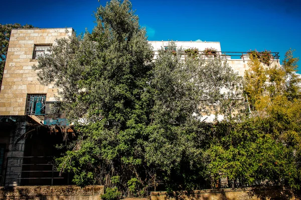 Gezicht Gevel Van Een Gebouw Historische Wijk Jeruzalem Israël — Stockfoto