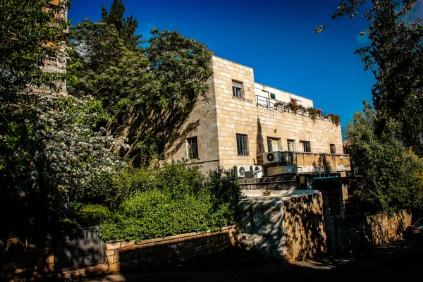 Vue Façade Bâtiment Dans Quartier Historique Jérusalem Israël — Photo